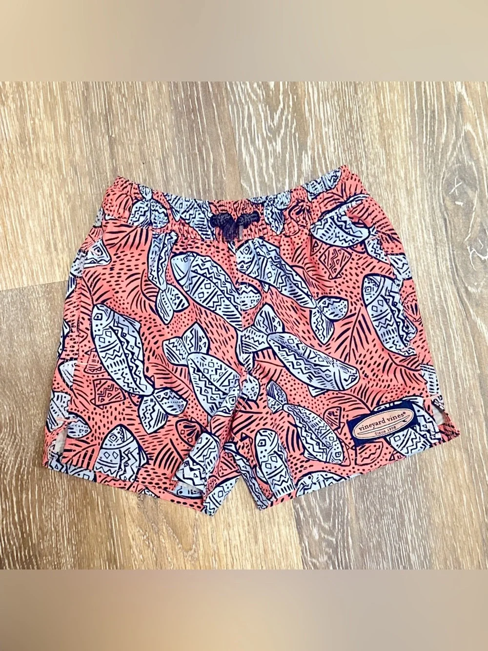 EUC Toddler Boys Vineyard Vines Printed Chappy Swim Trunks